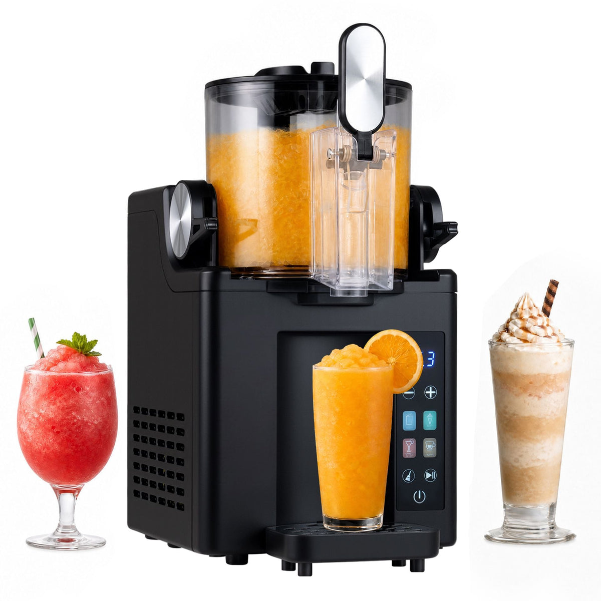 2L Slushie Machine for Home with 4 Presets and LED Display and Auto Cleaning