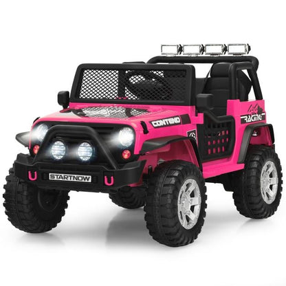 2-Seat Kids Ride on Truck with Parent Remote Control-Pink