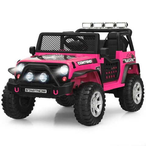 2-Seat Kids Ride on Truck with Parent Remote Control-Pink