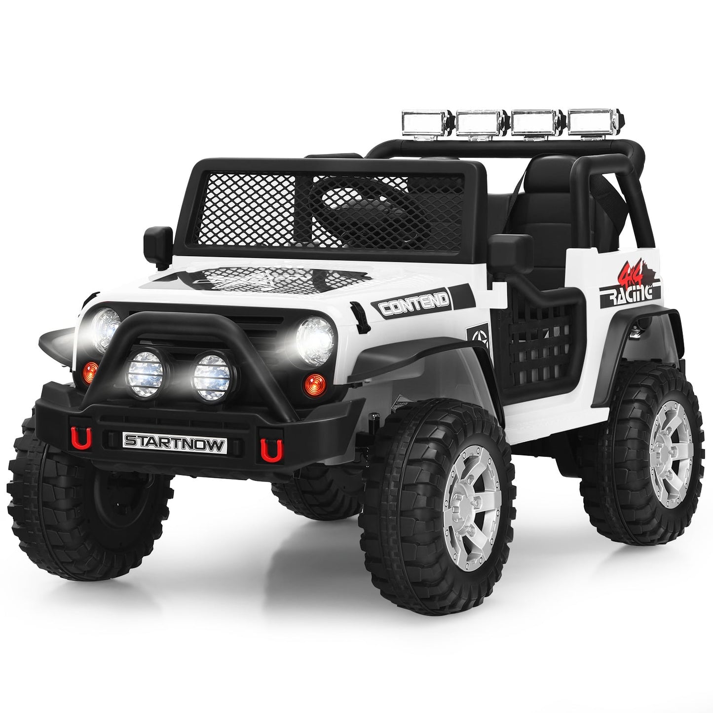 2-Seat Kids Ride on Truck with Parent Remote Control-White