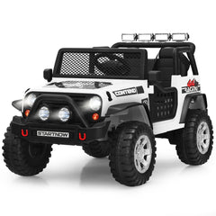 2-Seat Kids Ride on Truck with Parent Remote Control-White