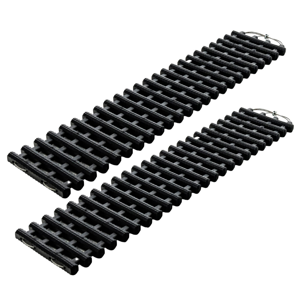 2 Pack Tire Traction Mats Portable TPR Recovery Track Pad with Bag-L