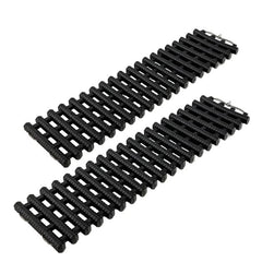 2 Pack Tire Traction Mats with Bag Emergency Traction Aid Black 82 x 21 x 2.8 cm