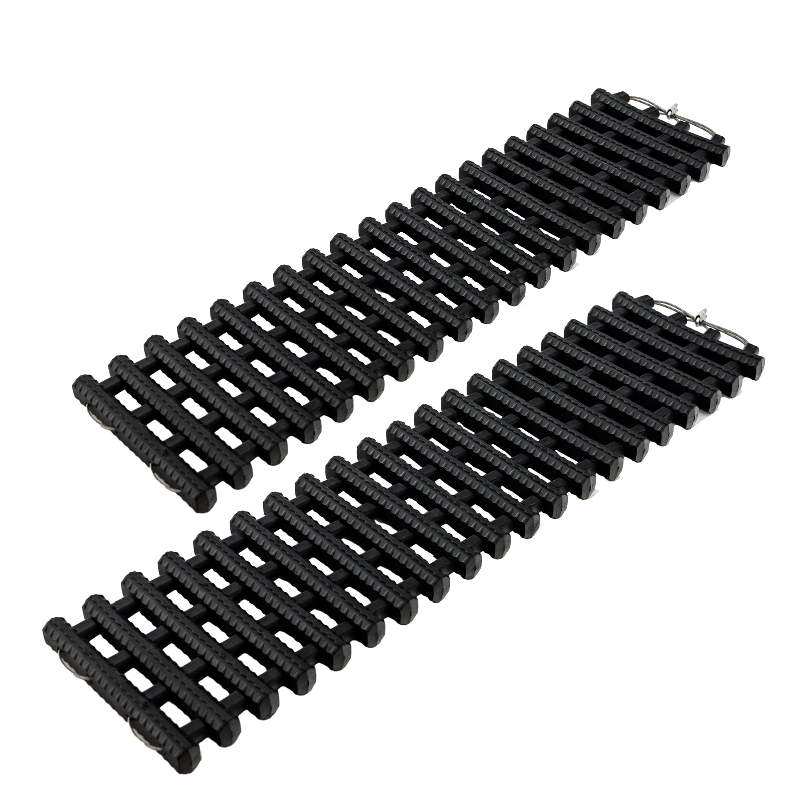 2 Pack Tire Traction Mats Portable TPR Recovery Track Pad with Bag-M