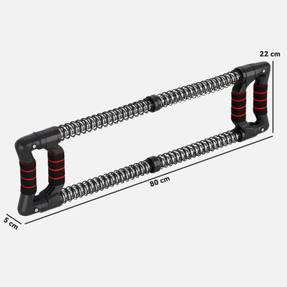 SPORTNOW Chest Expander, with 10-50kg Adjustable Resistance, for Home Gym, Office, Travel Workout