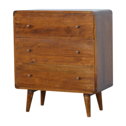 Nordic Style Legs Curved Chestnut Chest