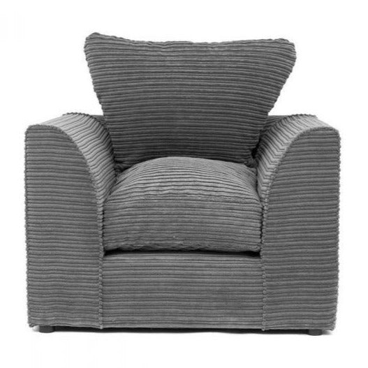 Porto Jumbo Cord Corner Sofa - Black