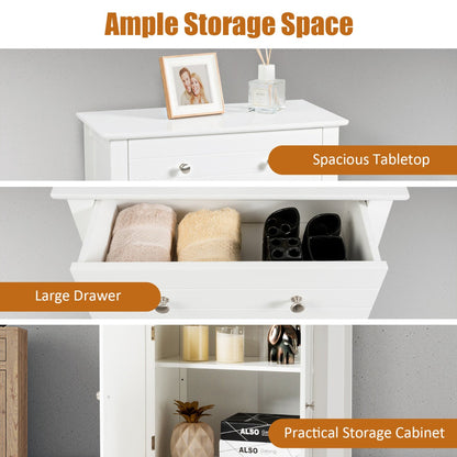 Cabinet with Drawer and Adjustable Shelf for Bathroom/Living Room