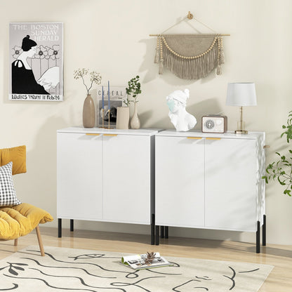2-Door Modern Cupboard Buffet Cabinet-White