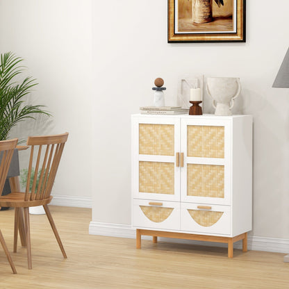 2-Door Sideboard Buffet Cabinet Accent Floor Storage Cabinet-White