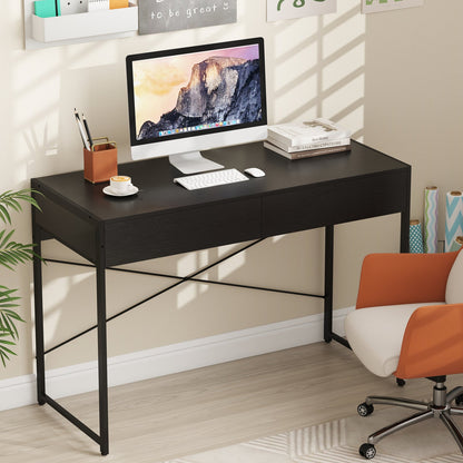 Computer Desk with 2 Drawers with Storage for Home Office