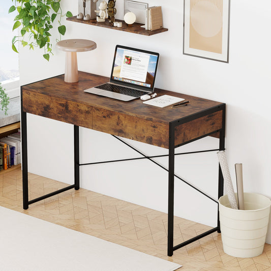 Computer Desk with with Heavy-duty Steel Frame for Home Office