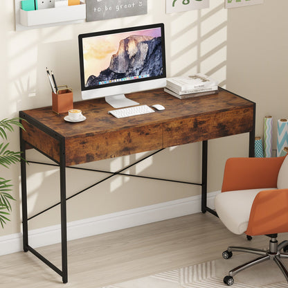 Computer Desk with with Heavy-duty Steel Frame for Home Office
