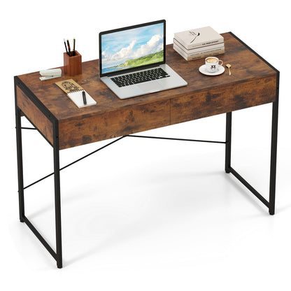 Computer Desk with with Heavy-duty Steel Frame for Home Office