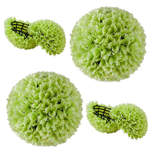 2 Pieces 28 CM Artificial Plant Topiary Balls-Green