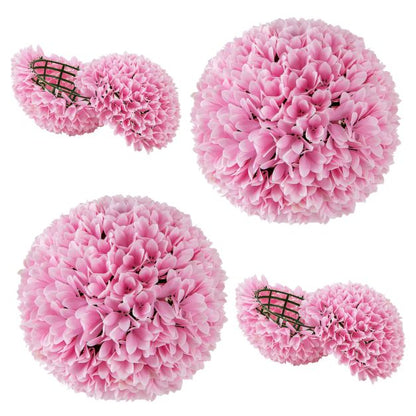 2 Pieces 28 CM Artificial Plant Topiary Balls-Pink