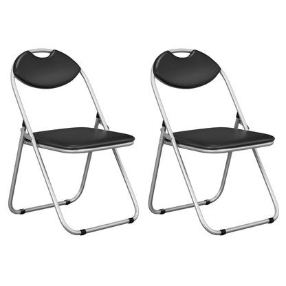 2 Pack Folding Commercial Grade Metal Chair with Padded Seat