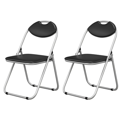 2 Pack Folding Commercial Grade Metal Chair with Padded Seat