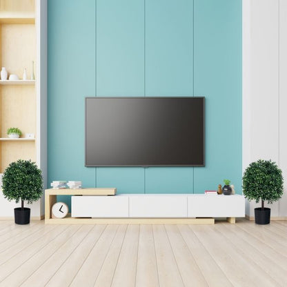 2 Piece Artificial Boxwood Topiary Ball Tree with UV Rated Leaves and 343 White Fruits