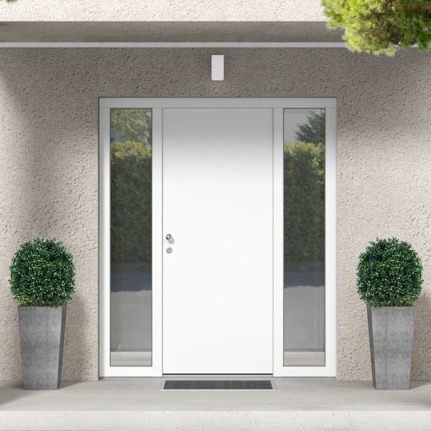 2 Piece Artificial Boxwood Topiary Ball Tree with UV Rated Leaves and 343 White Fruits