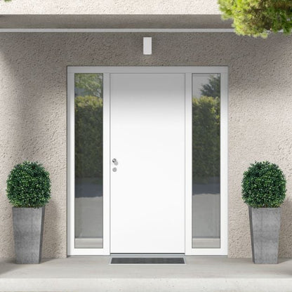 2 Piece Artificial Boxwood Topiary Ball Tree with UV Rated Leaves and 343 White Fruits