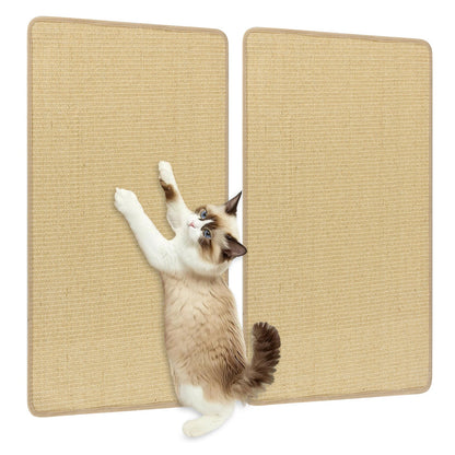 2-Piece Cat Scratcher Mat Set 80 x 50 cm Natural Sisal Pads