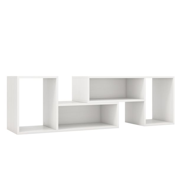 2-Piece Console TV Stand Modern Minimalist Entertainment Center-White