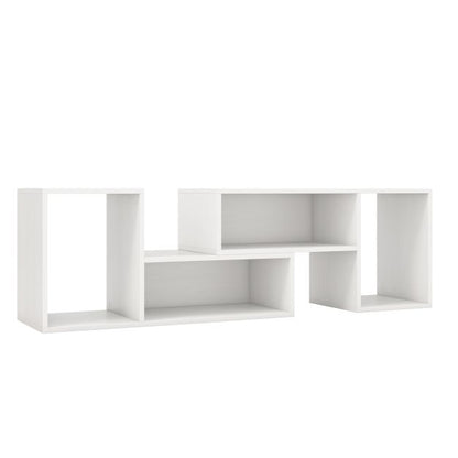 2-Piece Console TV Stand Modern Minimalist Entertainment Center-White