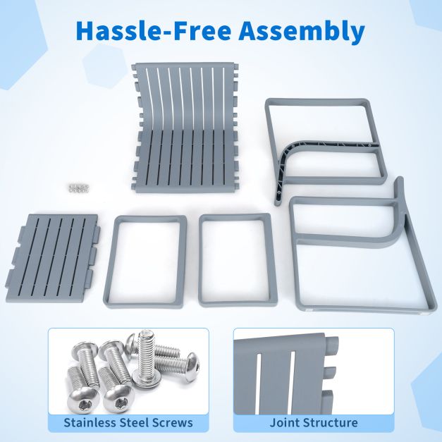 2-piece garden furniture set made of PP Weatherproof balcony set Garden chair with table Balcony furniture