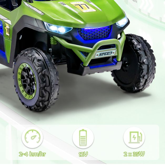 12V Battery Powered Electric Car 2-Seater Kids Ride on UTV-Green