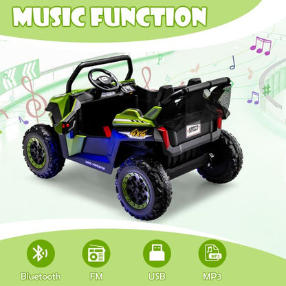 12V Battery Powered Electric Car 2-Seater Kids Ride on UTV-Green