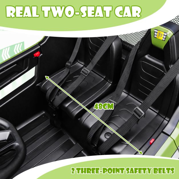 12V Battery Powered Electric Car 2-Seater Kids Ride on UTV-Green