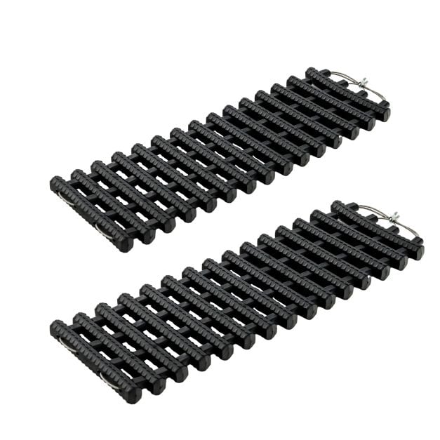 2-Pack Tire Traction Mats with Bag Emergency Traction Aid Black 61.5 x 21 x 2.8 cm