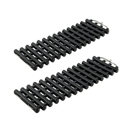 2-Pack Tire Traction Mats with Bag Emergency Traction Aid Black 61.5 x 21 x 2.8 cm
