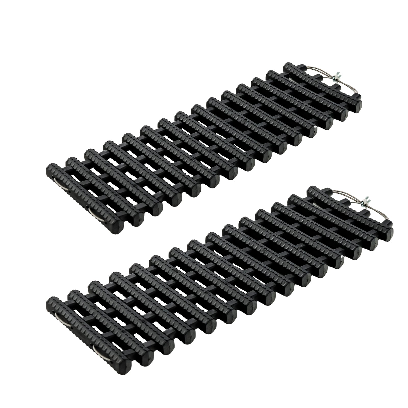 2 Pack Tire Traction Mats Portable TPR Recovery Track Pad with Bag-S