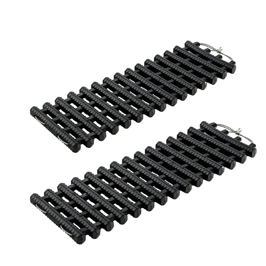 2 Pack Tire Traction Mats Portable TPR Recovery Track Pad with Bag-S