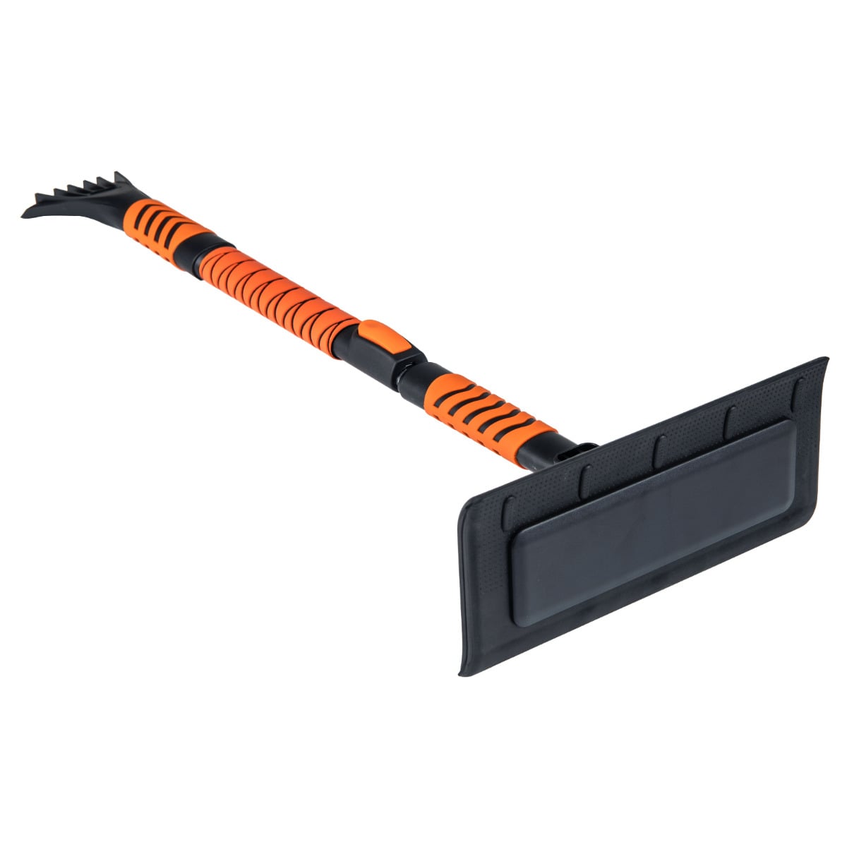 2 in 1 Extendable Snow Shovel 41” Ice Scraper-Orange