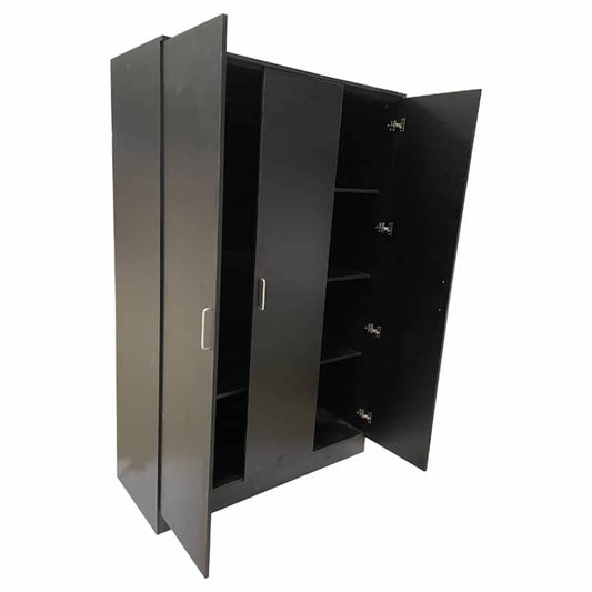 Wardrobe SLEEK 3 Door Wardrobe Black 120cm