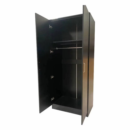 Wardrobe SLEEK 2 Door Wardrobe Black 80cm