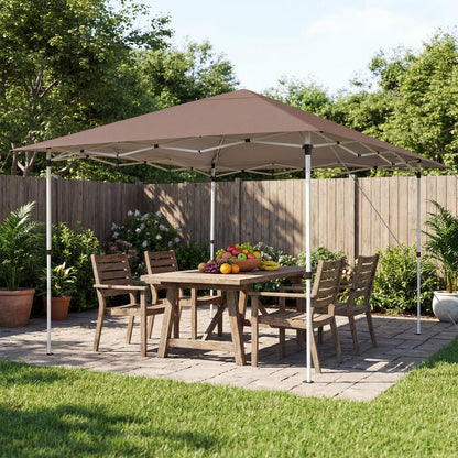 3.5 x 3.5 M Pop up Canopy Tent with UPF50+ Sun-Protective Top and Carry Bag-Brown