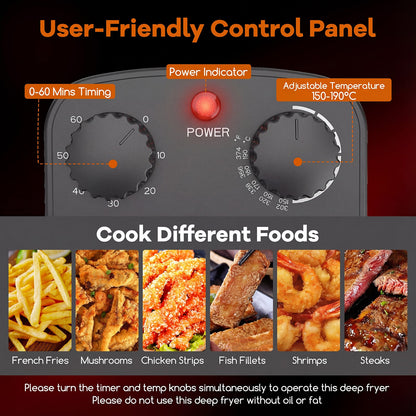 3 Liter 2000W Electric Deep Fryer  with Detachable Frying Basket