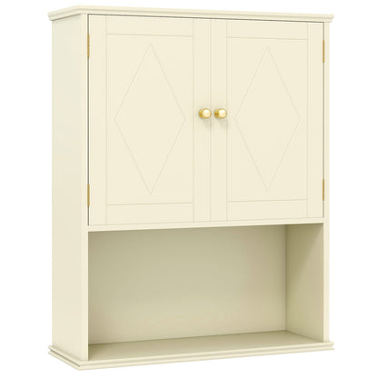 3-Piece Bathroom Cabinet Set with Diamond Pattern, Floor, Tall & Wall Cabinet