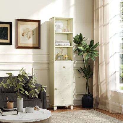 3-Piece Bathroom Cabinet Set with Diamond Pattern, Floor, Tall & Wall Cabinet