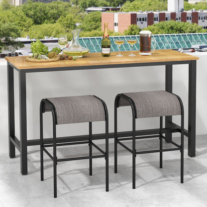 3-Piece Patio Dining Set for Lawn Yard Poolside Garden