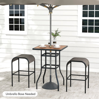 3-Piece Patio Dining Set for Lawn Yard Poolside Garden