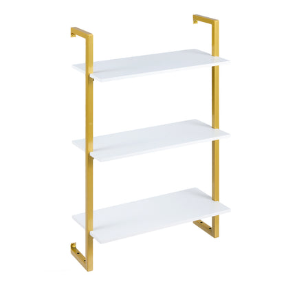 3-Tier Floating Shelf Wall Hanging Display Storage Rack for Living Room-White