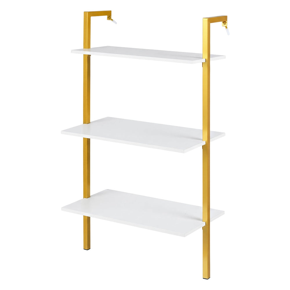 3-Tier Wall Mounted Shelves for Living Room Home Office-White