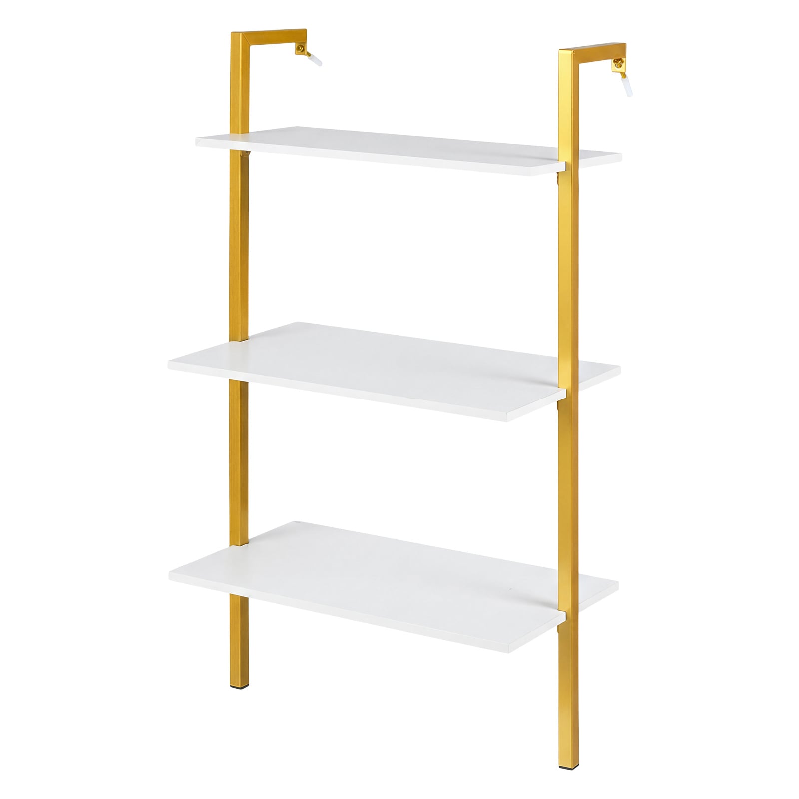 3-Tier Wall Mounted Shelves for Living Room Home Office-White