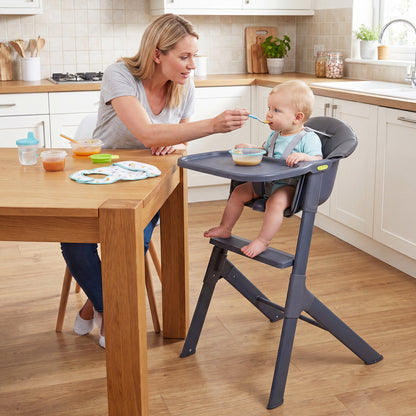 3-in-1 Baby High Chair with Detachable Tray & Safety Belt for 6-36 Months-Grey