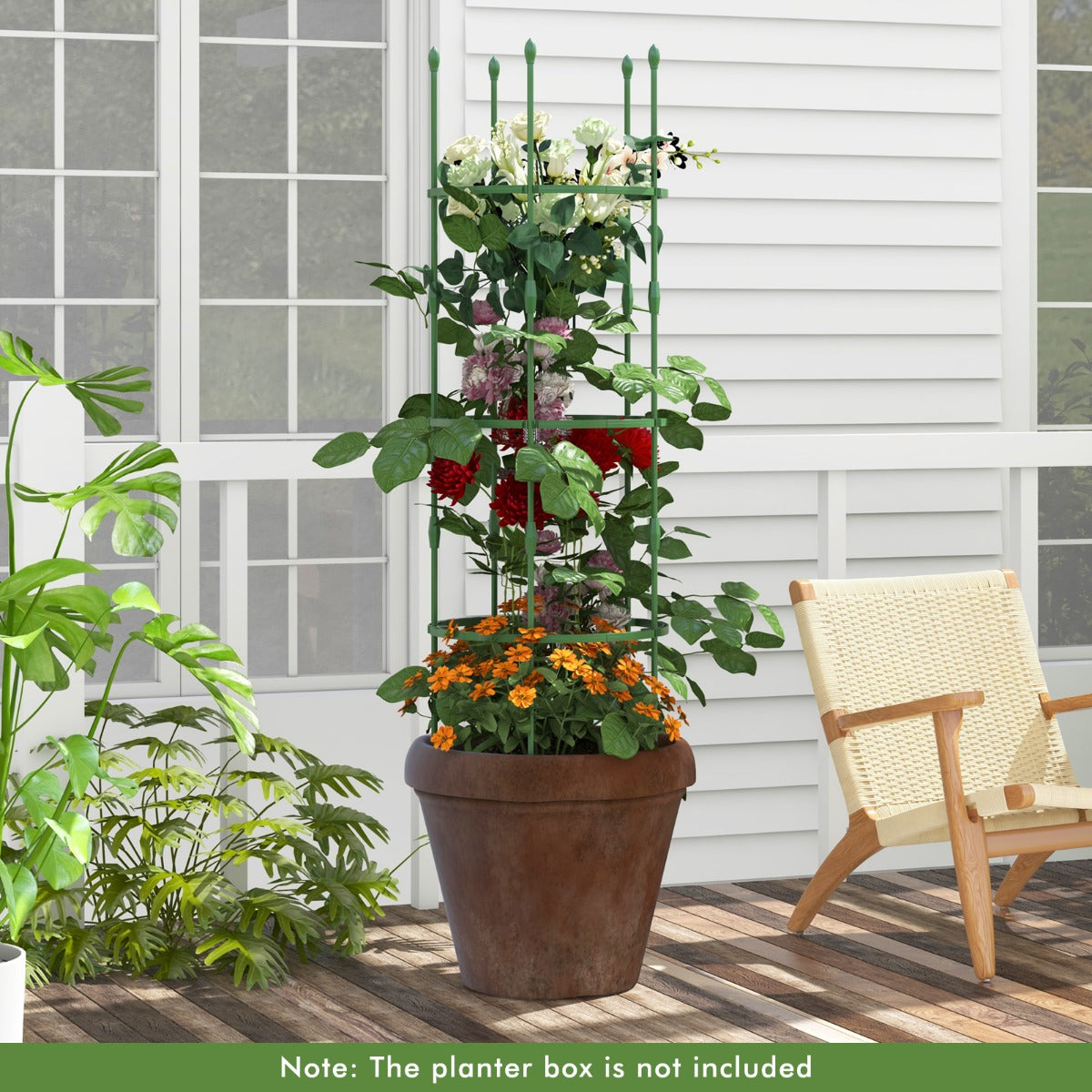 3-Pack Garden Trellis for Climbing Vines Flowers Potted Plants Vegetables Fruits-M